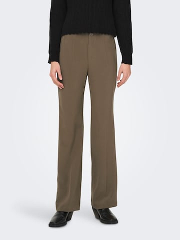 ONLY Flared Pleated Pants 'LIZZO' in Brown: front