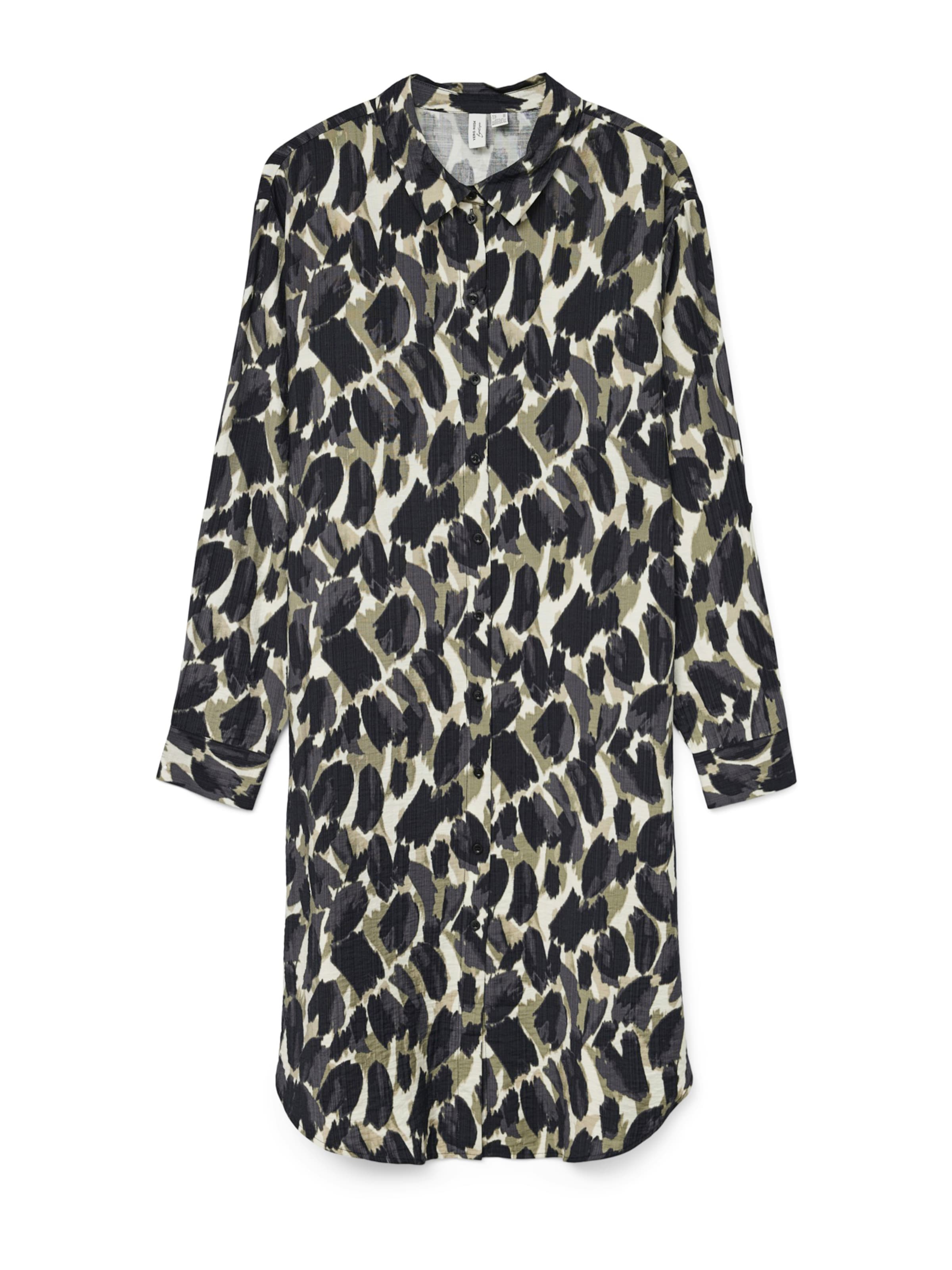 VERO MODA Shirt dress 'VMFANINI' in Dark grey / Khaki / Black / White, Item view