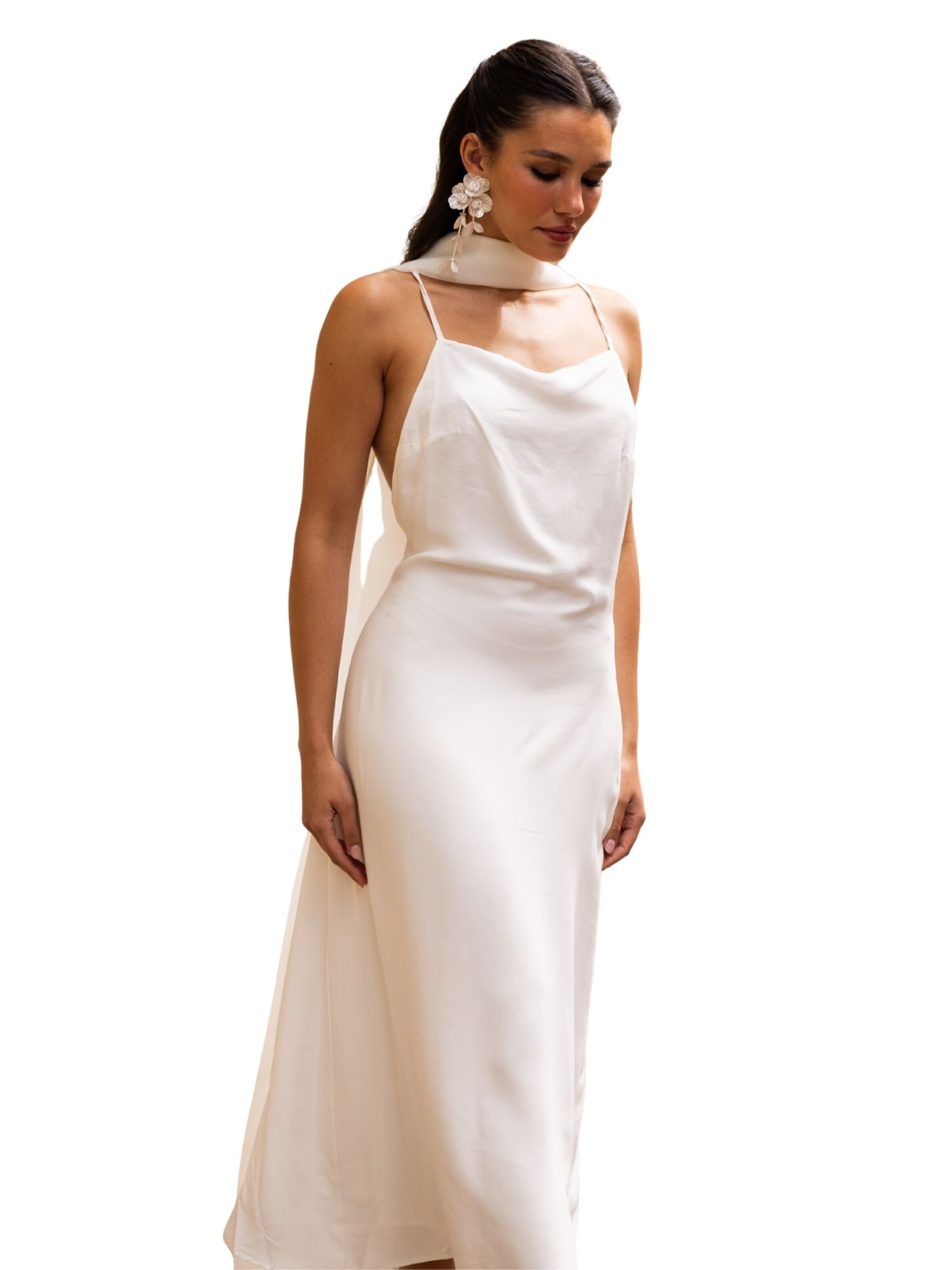 Abito da cocktail 'Jaffna Dress' di Nisia PartyWear in bianco