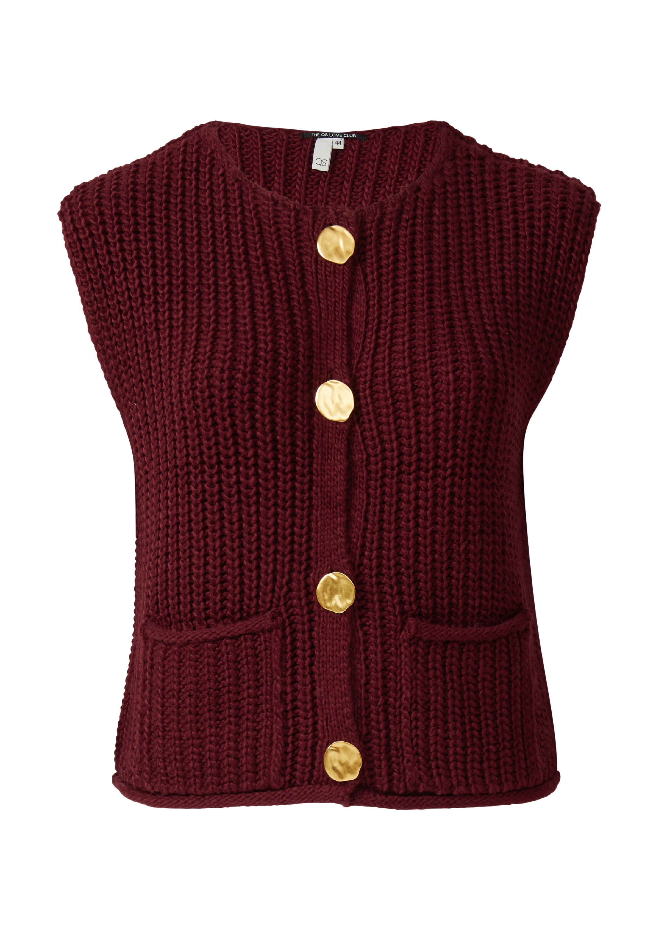 QS Strickweste in Rot: Vorderseite
