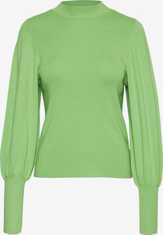 VERO MODA Пуловер 'Holly  Karis' в зелено: отпред