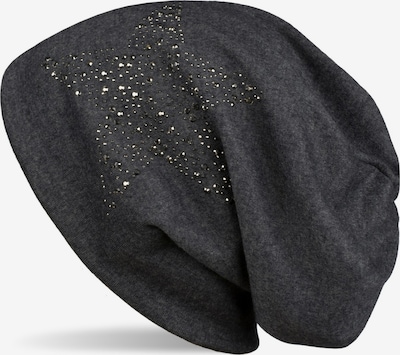 styleBREAKER Mütze 'Beanie Mütze mit Strass Nieten Stern' in 54-64 in graumeliert, Produktansicht