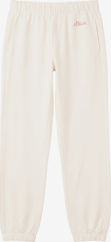 s.Oliver - Tapered Pantalón en beige: frente