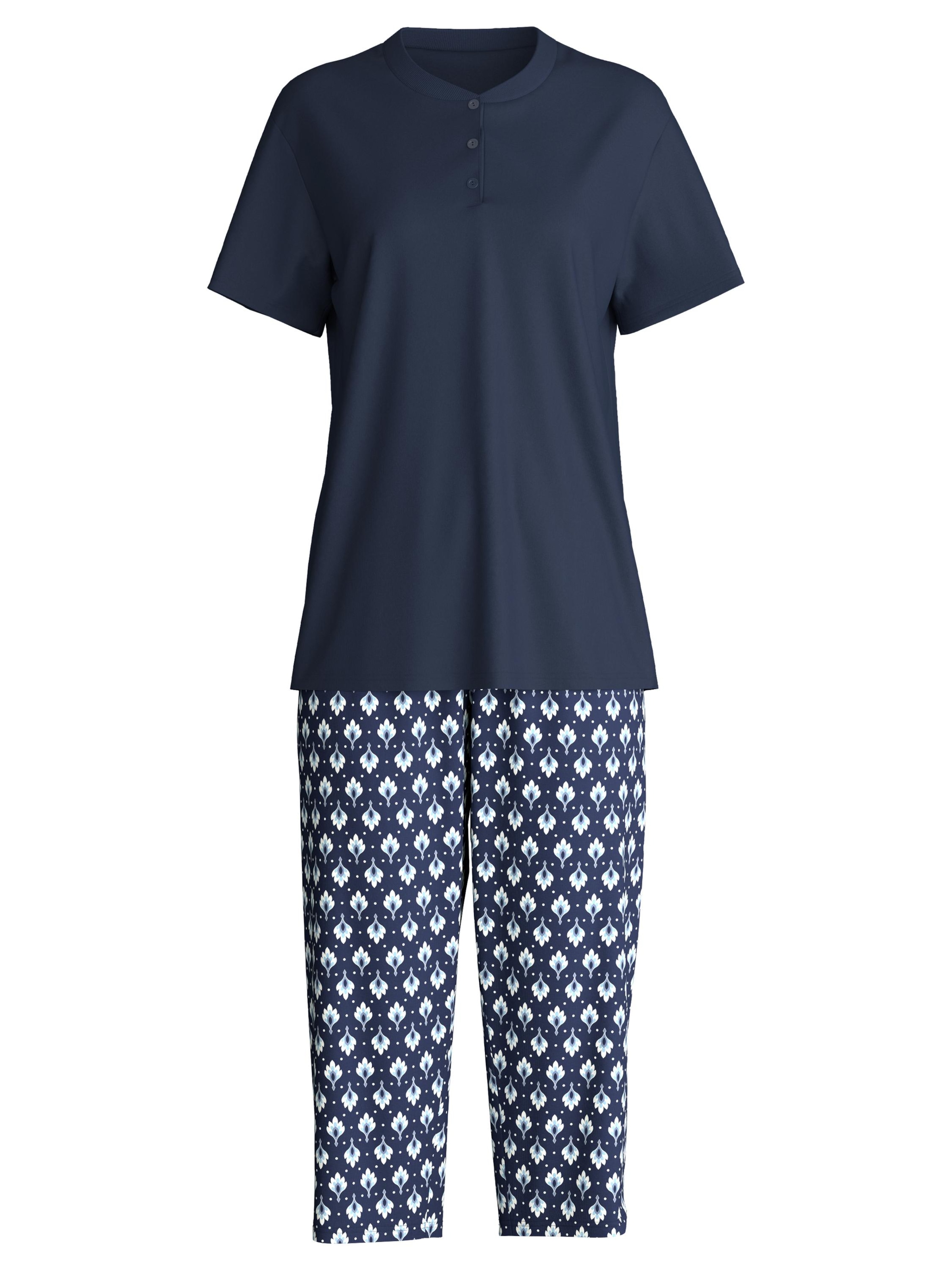 CALIDA Pyjama 'Daylight Dreams'‌‌‌ in Blau: Vorderseite