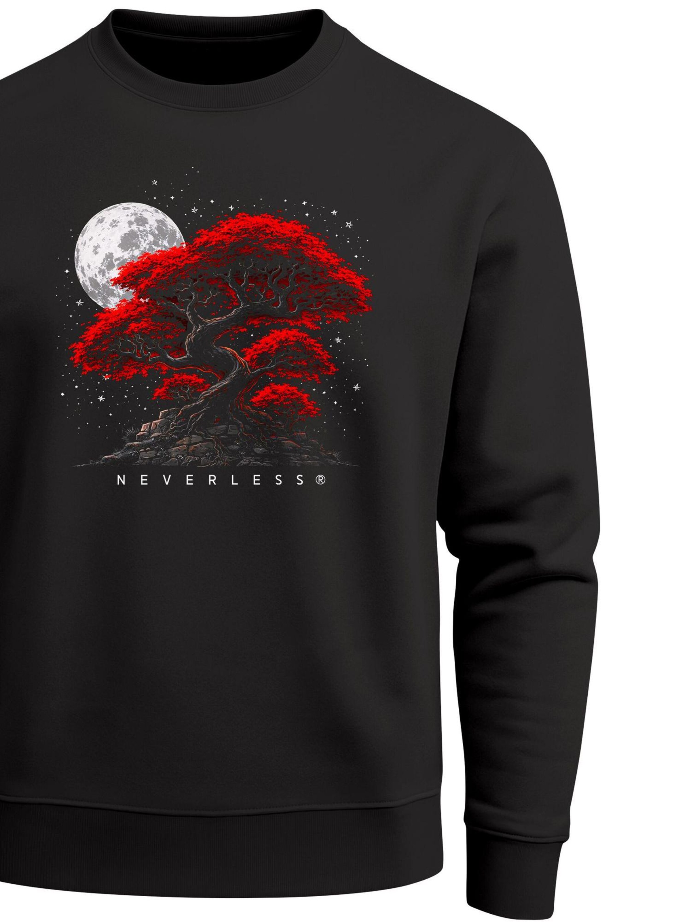 Neverless Sweatshirt 'Bonsai Tree' in Black