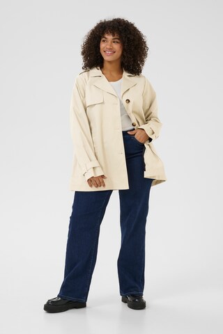 KAFFE CURVE Between-season jacket 'Tricia' in Beige