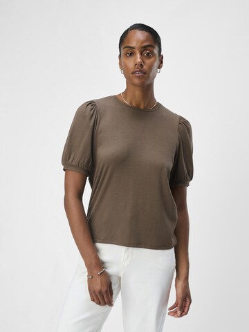 T-shirt OBJECT en marron : devant