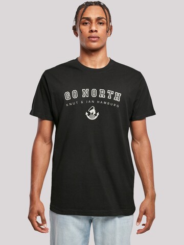 T-Shirt 'Go North' F4NT4STIC en noir : devant