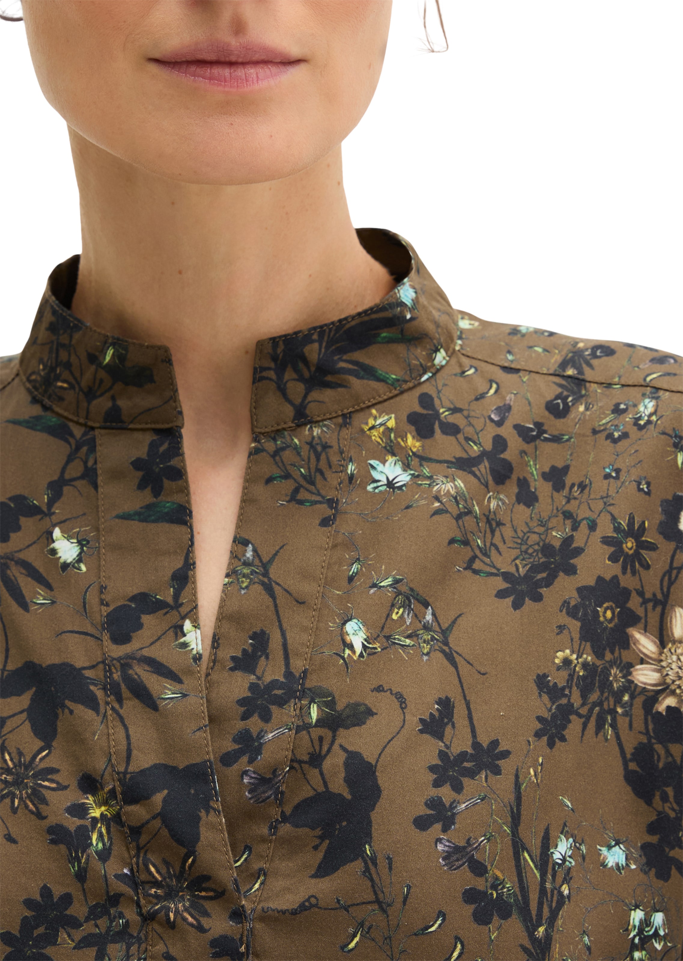 Marc O'Polo Blouse in Bruin: voorkant