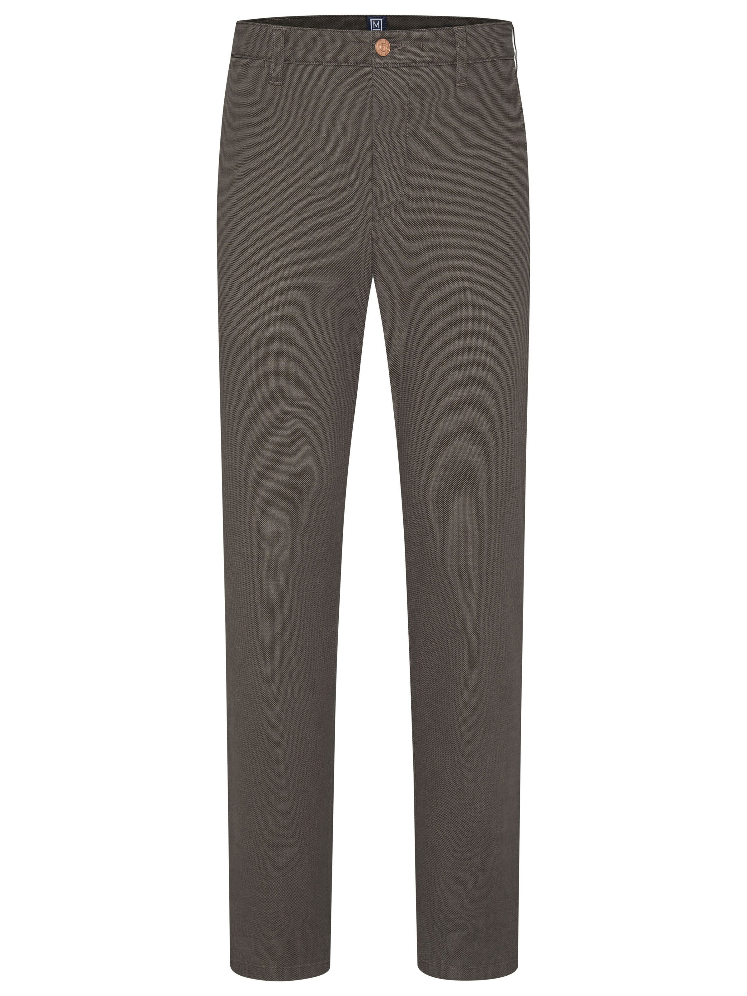 MEYER Slimfit Chinohose in Braun: Vorderseite