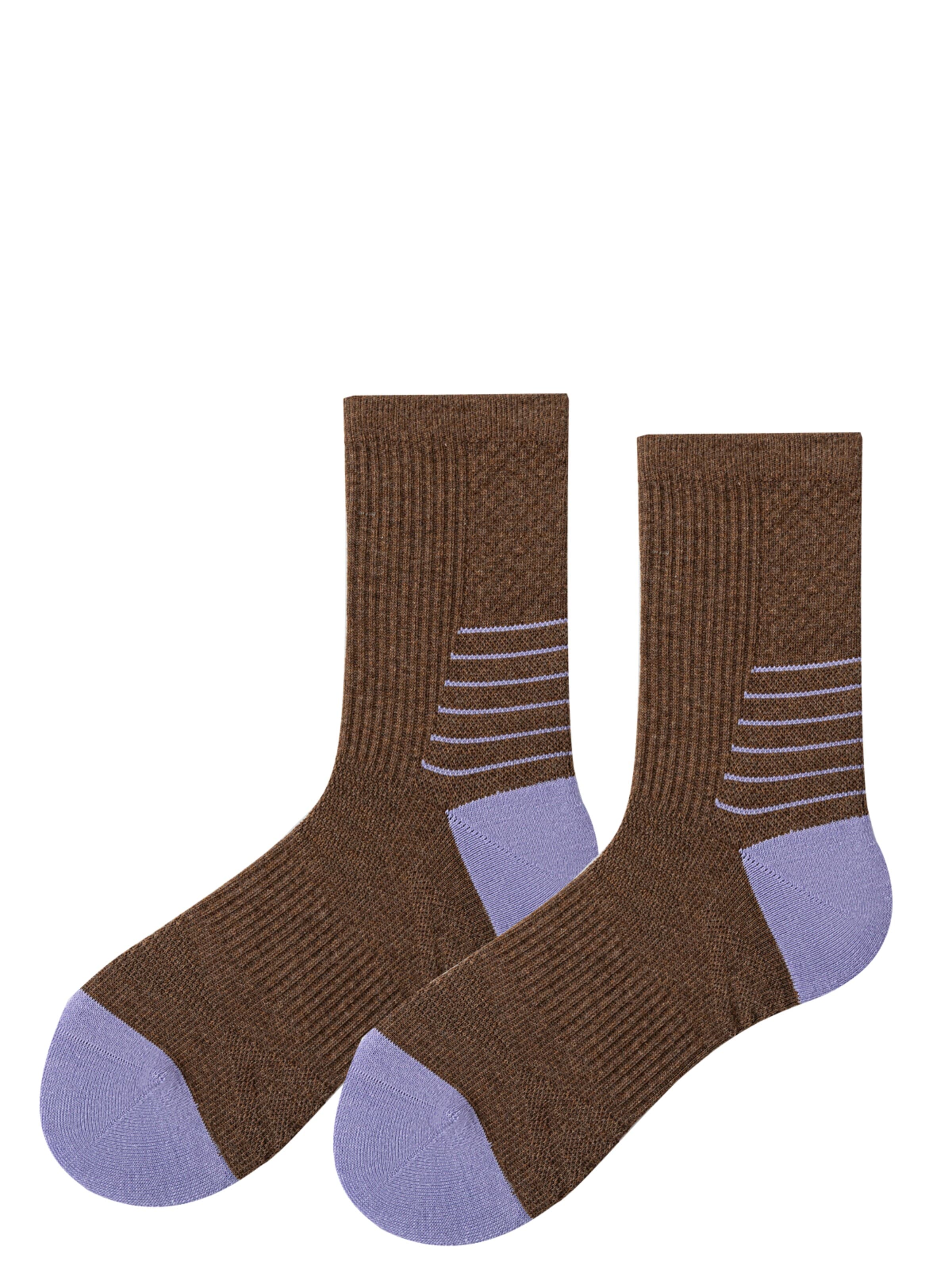 Millo Athletic Socks 'Sport Vibe' in Brown: front