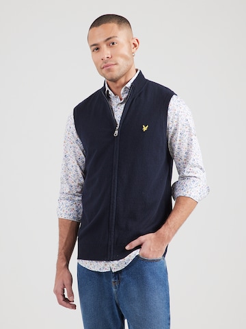 Lyle & Scott Strickjacke in Blau: Vorderseite