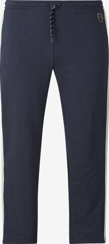Charles Colby Loose fit Pants 'Baron Milne' in Blue: front