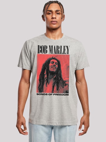F4NT4STIC Shirt 'Bob Marley ' in Grijs: voorkant