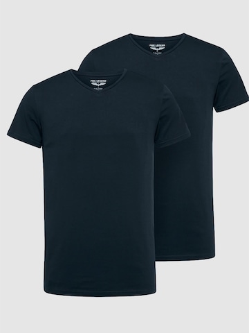 PME Legend Undertröja '2-pack basic T-shirts with V-neck' i blå