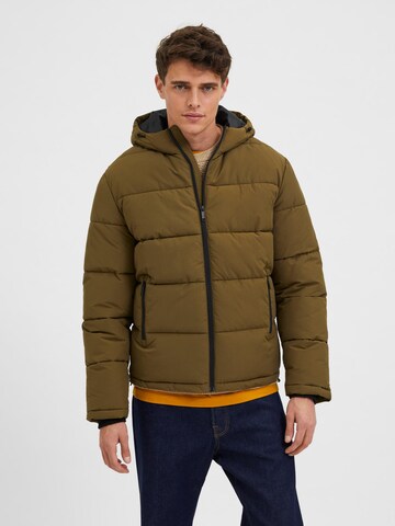 SELECTED HOMME Winterjas 'Harry' in Groen: voorkant