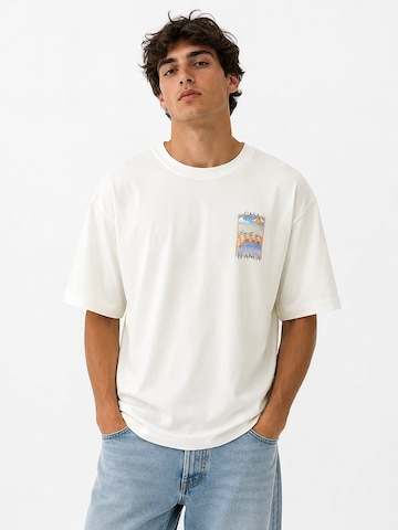 T-Shirt Casablanca en blanc : devant