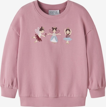 NAME IT Sweatshirt 'NMFVALONA' in Pink: Vorderseite