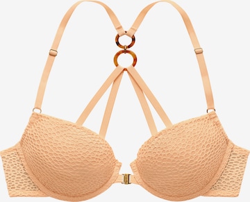 LASCANA Push-up Rintaliivi värissä beige: etupuoli