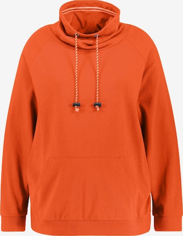 Sweat-shirt Ulla Popken en orange : devant