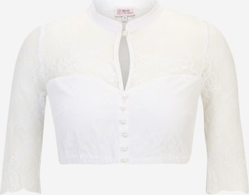 Blouse folklorique 'Nora-Madlenka' MARJO en blanc : devant