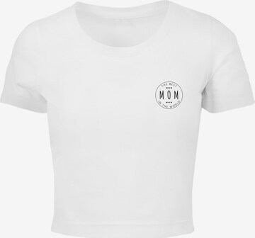 Merchcode T- Shirt 'Mothers Day - The Best Mom' in Weiß: predná strana