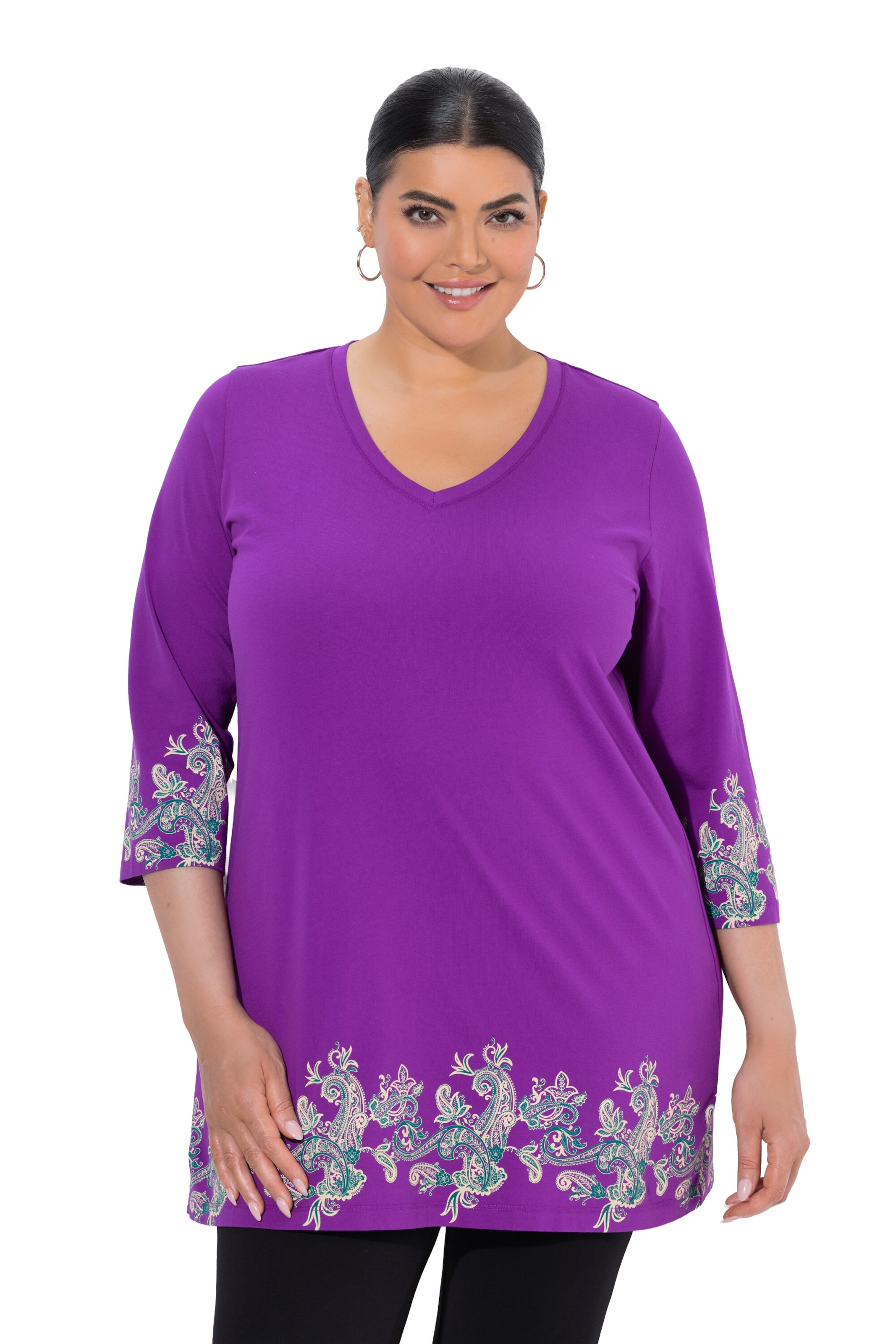 Ulla Popken Shirt in Lila: voorkant