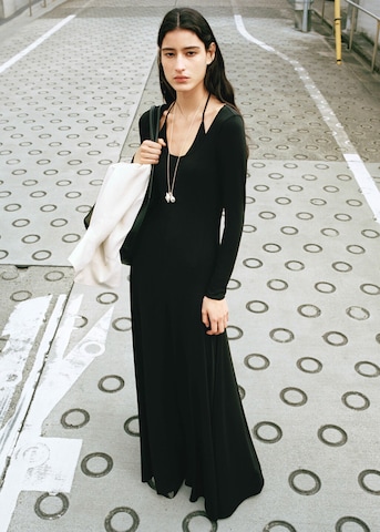 MANGO Knitted dress 'Ross' in Black: front