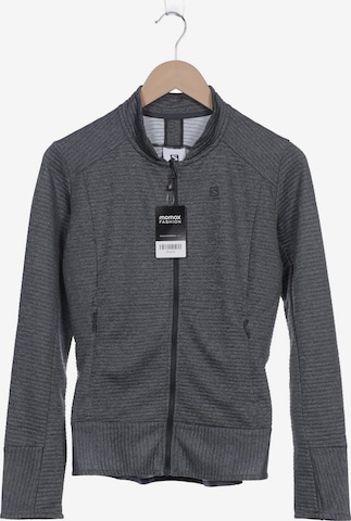 SALOMON Sweatshirt & Zip-Up Hoodie in S in Grey: front