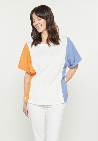 usha BLUE LABEL Shirt in Wit: voorkant