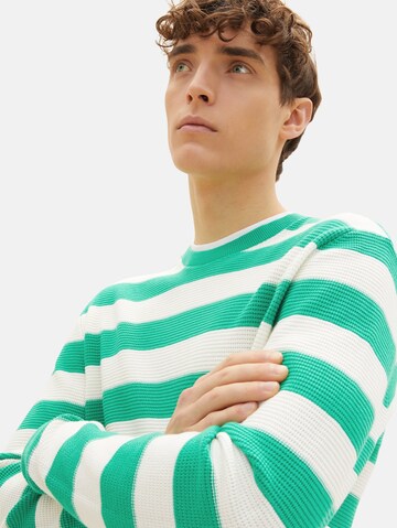 TOM TAILOR DENIM Sweater in Green