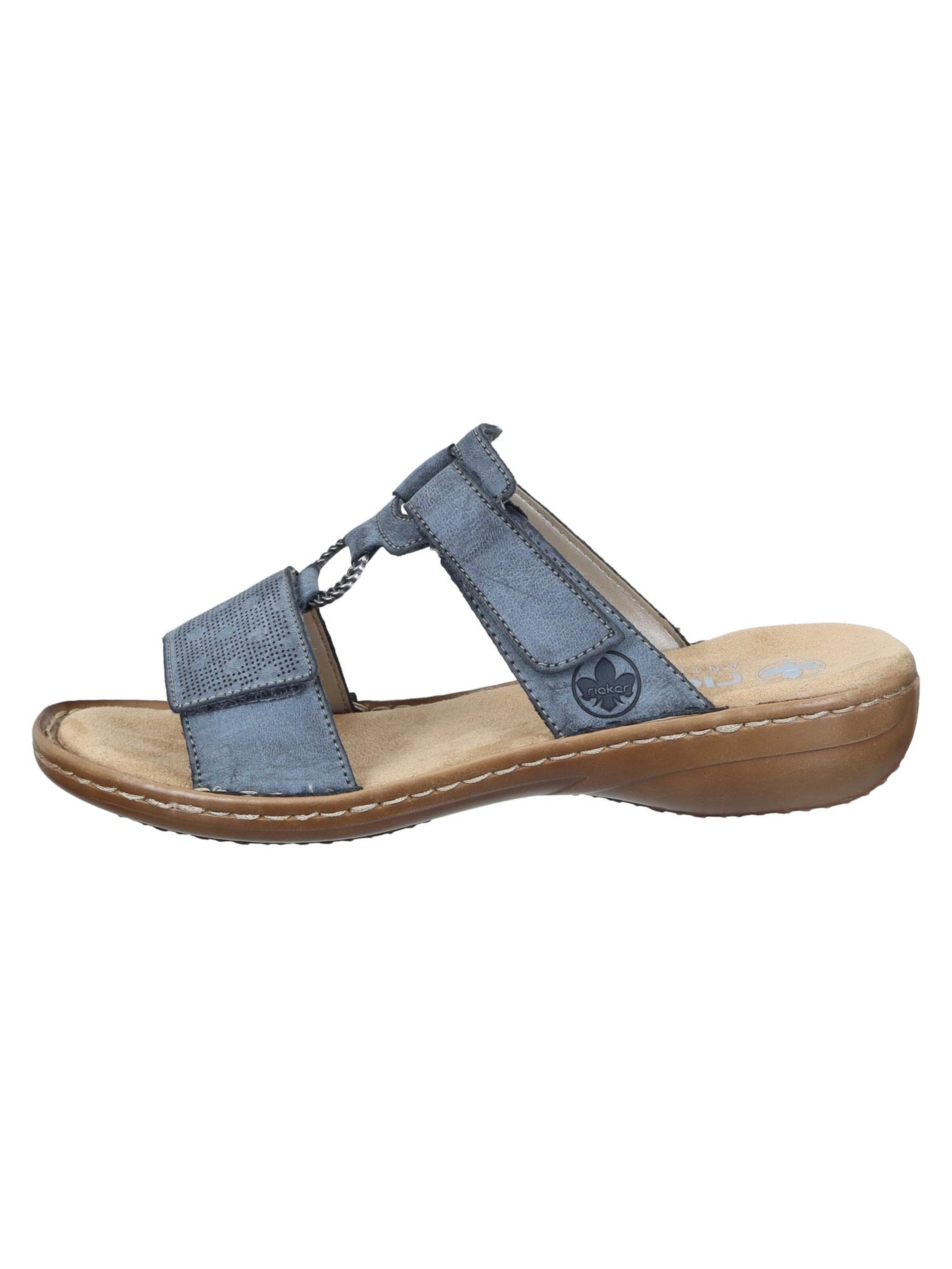 Rieker Pantolette 'Basic'‌‌‌‌‌‌‌‌ in Blau: Vorderseite