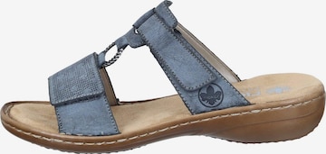 Rieker Pantolette 'Basic' in Blau: Vorderseite