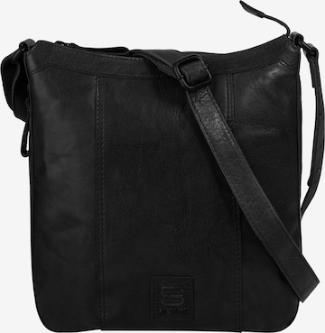 Spikes & Sparrow Umhängetasche in Schwarz: Vorderseite