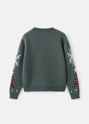 MANGO KIDS Pullover 'Flakes' in Grün