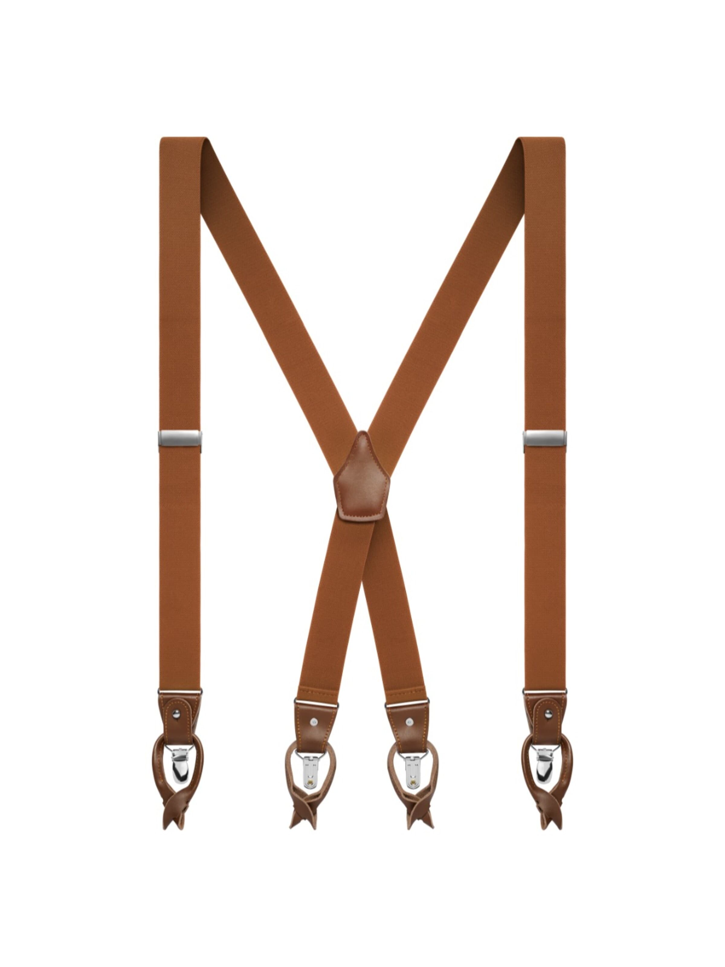 Trendhim Suspenders 'Vexel' in Brown: front