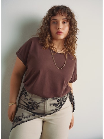 Zizzi Футболка 'Katja' в Коричневый