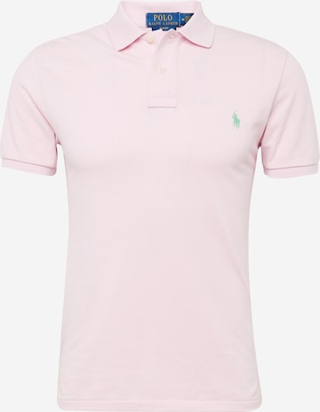 T-Shirt Polo Ralph Lauren en rose : devant