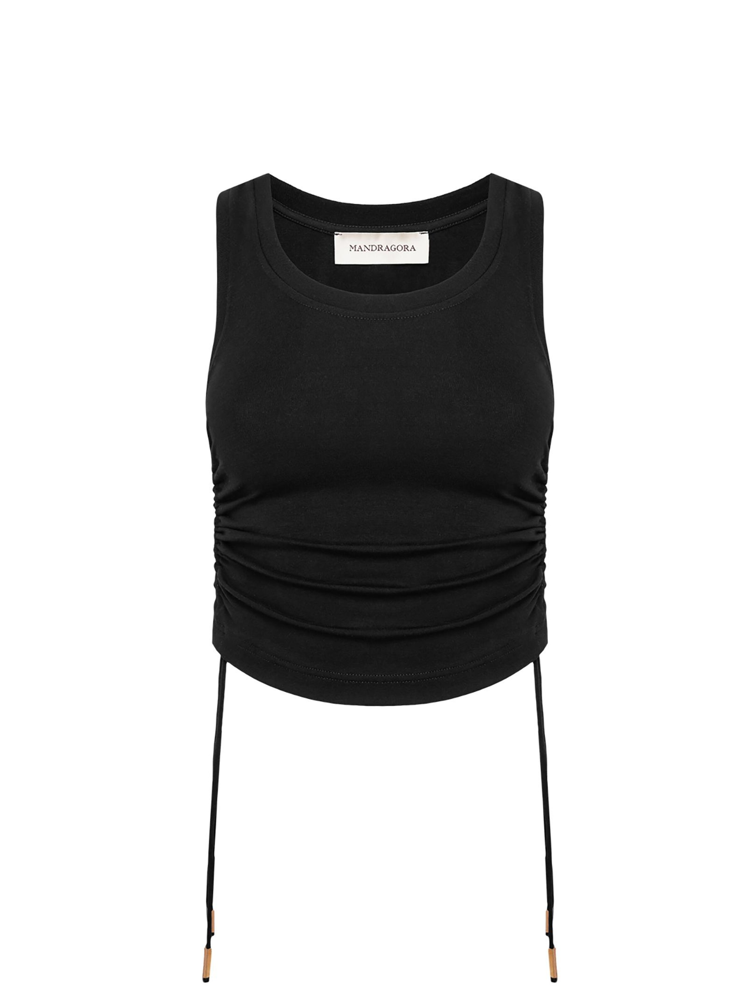 mandragora Top 'Ivy' in Schwarz: Vorderseite