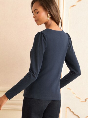 love & roses T-shirt i blå