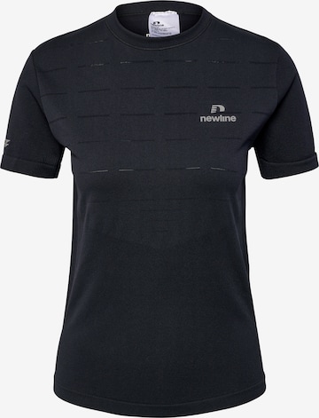 T-shirt fonctionnel Newline en noir : devant