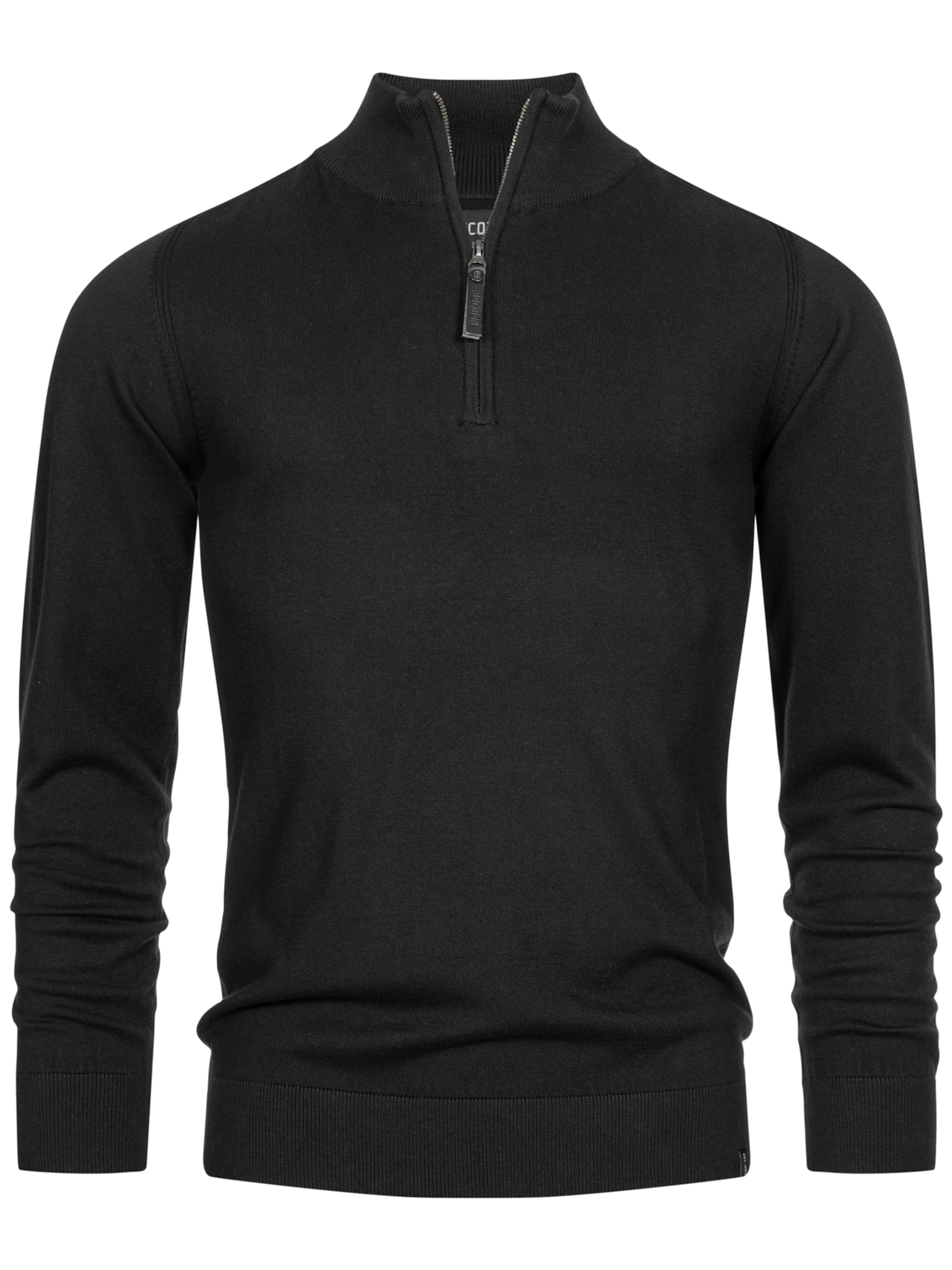 INDICODE JEANS Sweater ' Gore ' in Black: front
