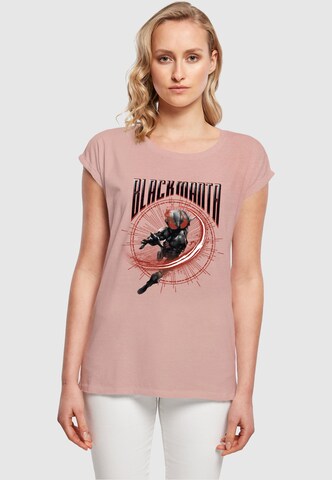 ABSOLUTE CULT Shirt 'Aquaman - Manta Circle' in Pink: front