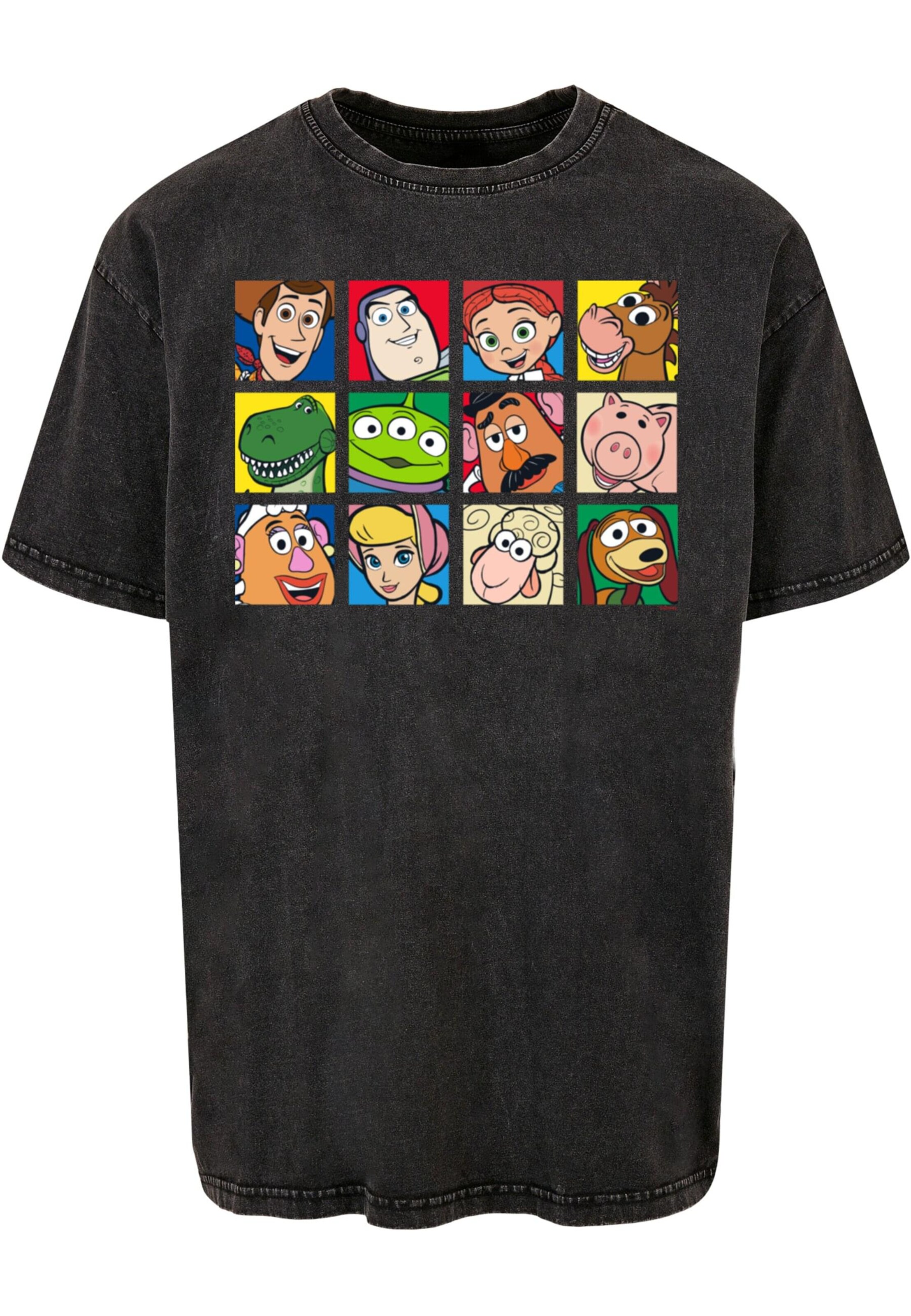 T-Shirt 'Toy Story - Character Squares' ABSOLUTE CULT en gris : devant