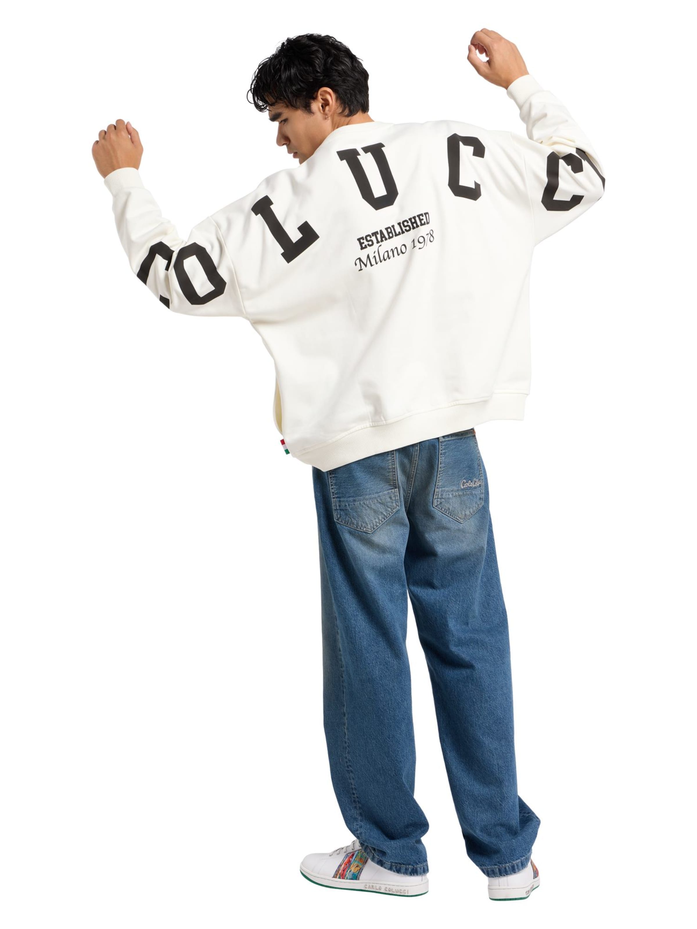 Carlo Colucci Sweatshirt &#x27;Di Quirico&#x27; in White