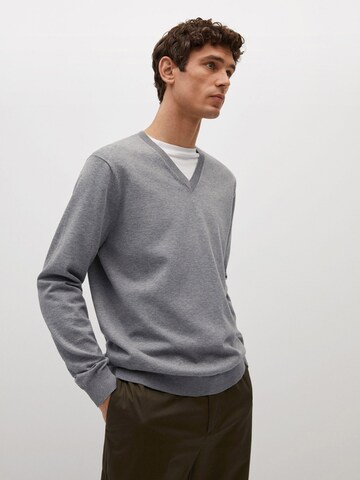 MANGO MAN Sweater 'TENV' in Grey: front