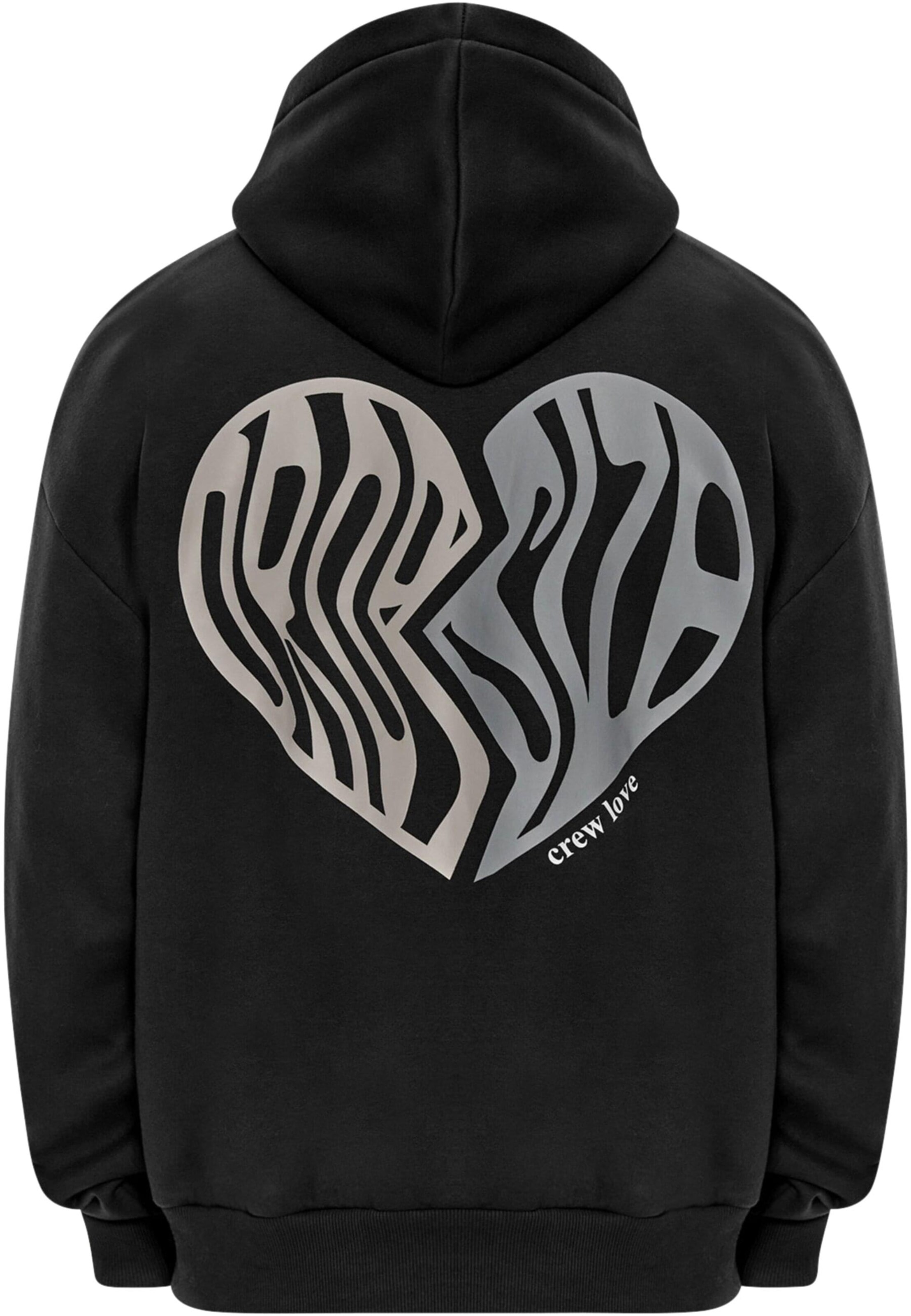 Dropsize Sweatshirt 'Broken Heart' in Schwarz
