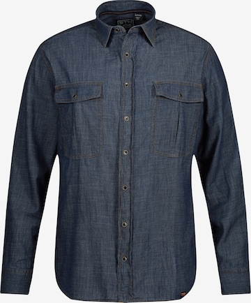 STHUGE Regular fit Button Up Shirt in Blue: front