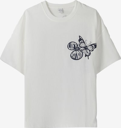 Bershka T-shirt en noir / blanc, Vue avec produit