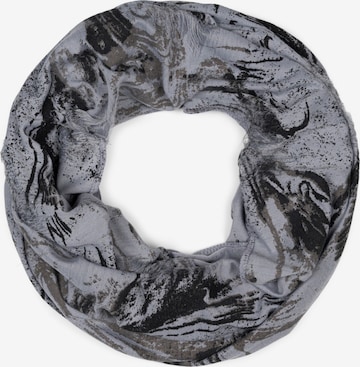 styleBREAKER Schlauchschal 'Gemusterter Loop Schal im Destroyed used Look' in Grau: Vorderseite